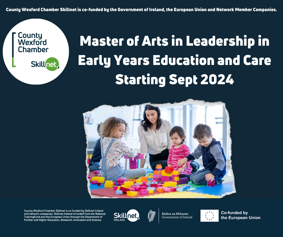 Master of Arts in Leadership in Early Years Education and Care – Starting Sept – €1200 year 1
