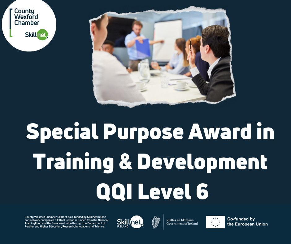 Special Purpose Award in Training & Development QQI 6 – Starting 30 May- €560