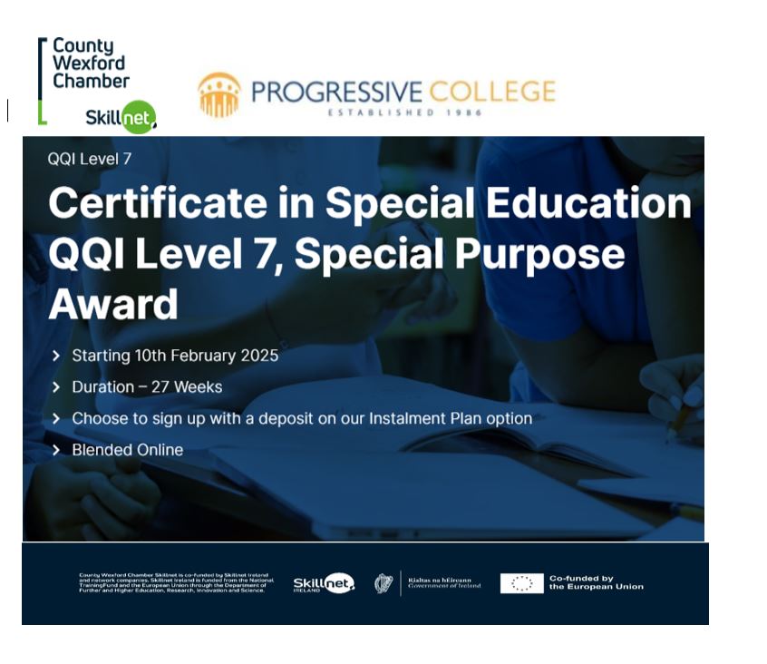 Certificate in Special Education – Level 7 Special Purpose Award – 10th of February 2025