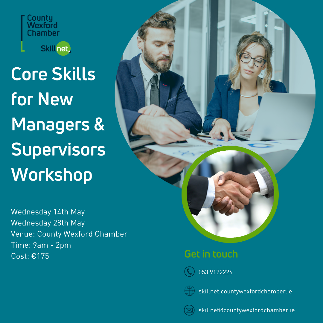 Core Skills for New Managers and Supervisors Workshop – 14th of May 2025