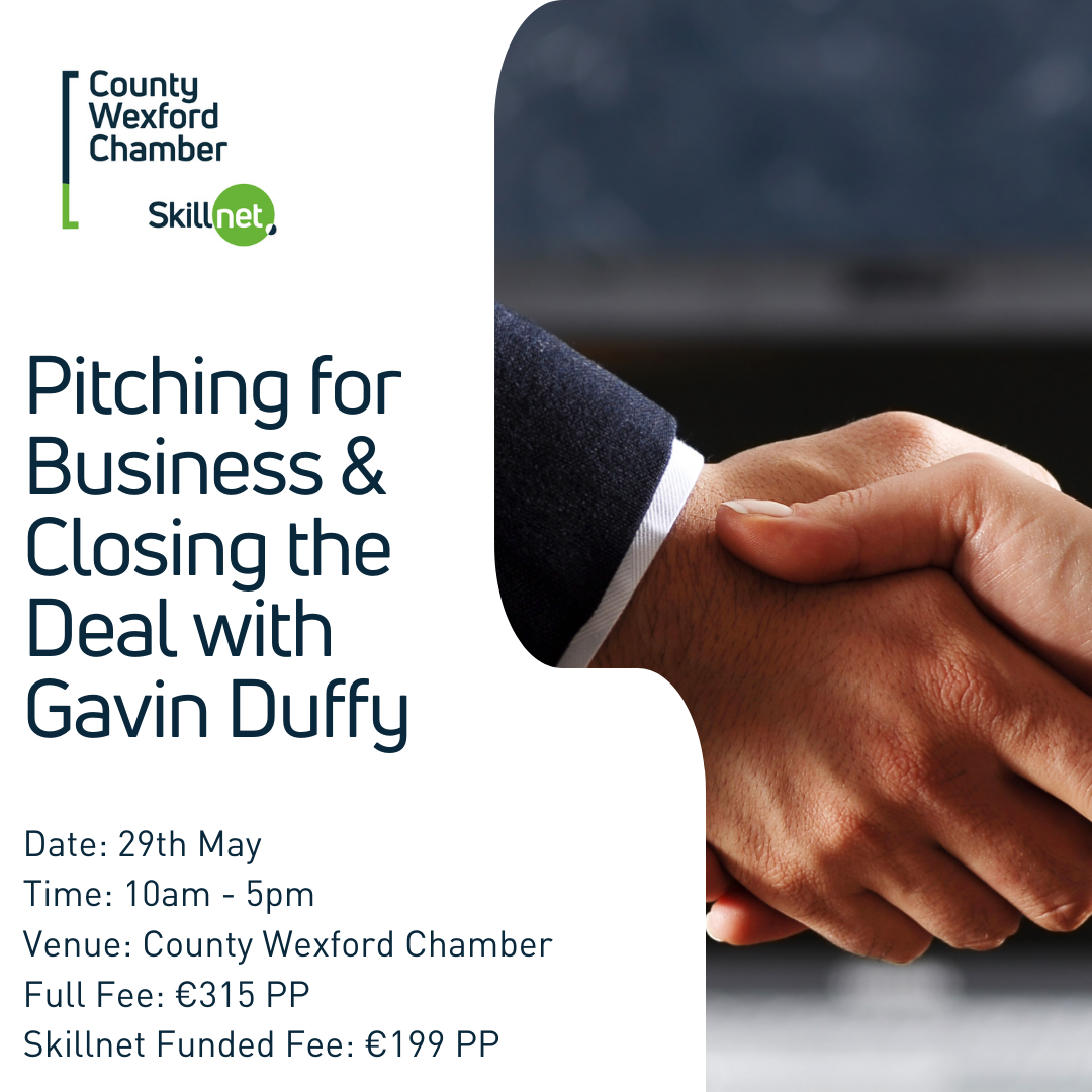 Pitching for business & closing the deal with Gavin Duffy- Thursday, 29th May