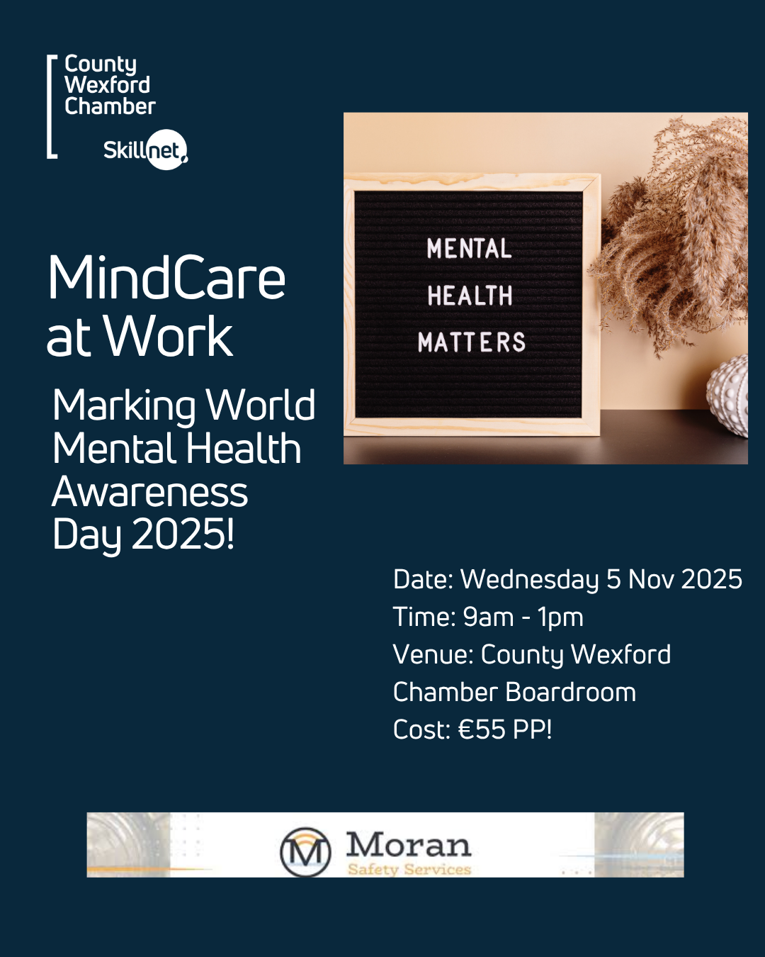 MindCare at Work 1/2 Day Workshop: Marking World Mental Health Awareness Day-Wednesday 5th November 2025