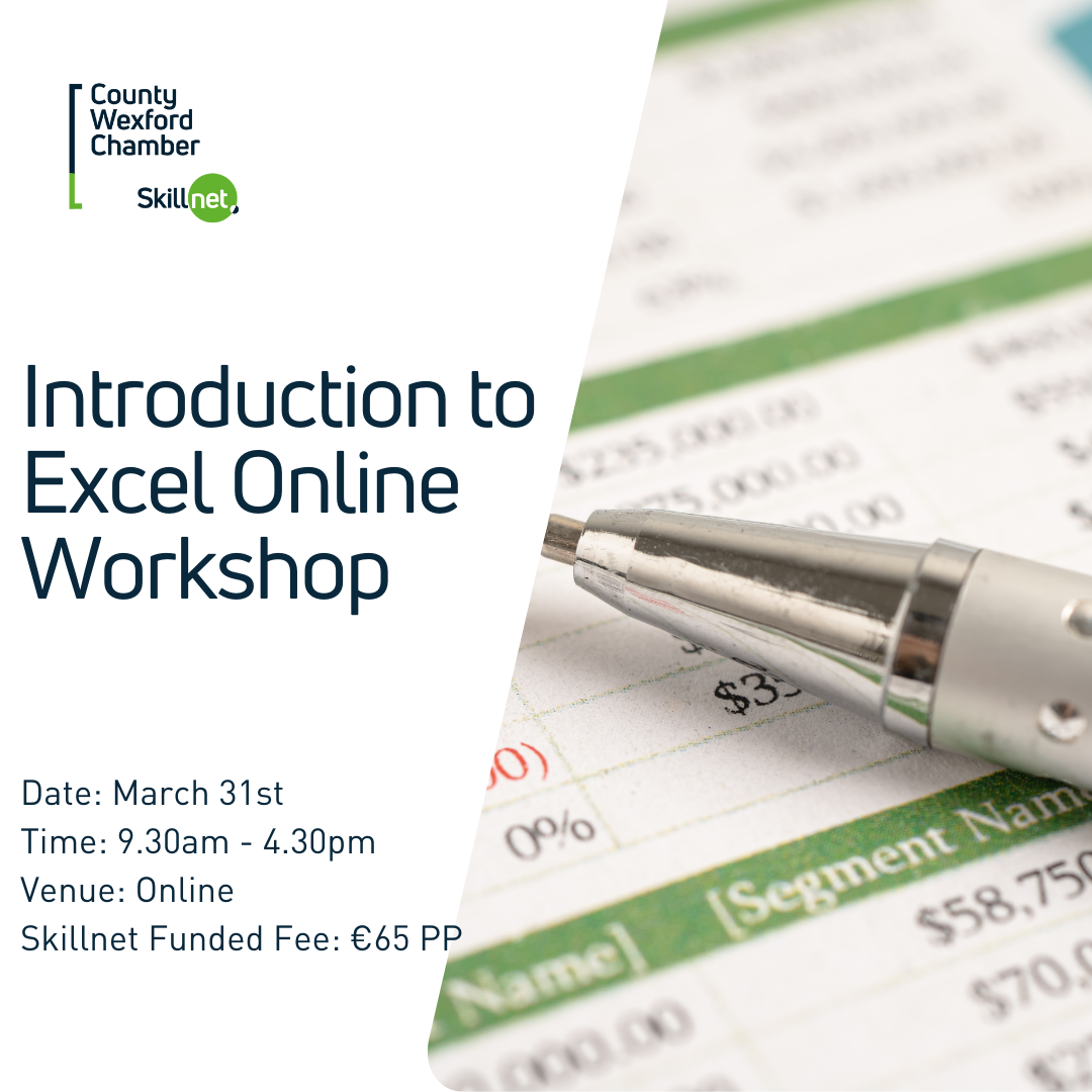 Introduction to Excel Online Workshop – 31st of March