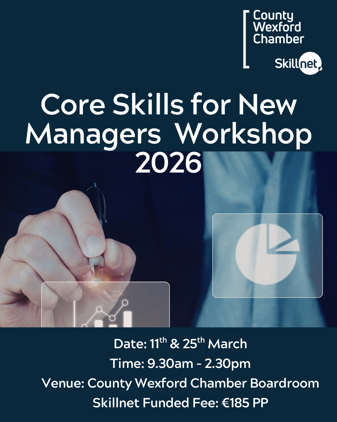 Core Skills for New Managers and Supervisors Workshop 2026: 11th & 25th March –  back due to popular demand!!