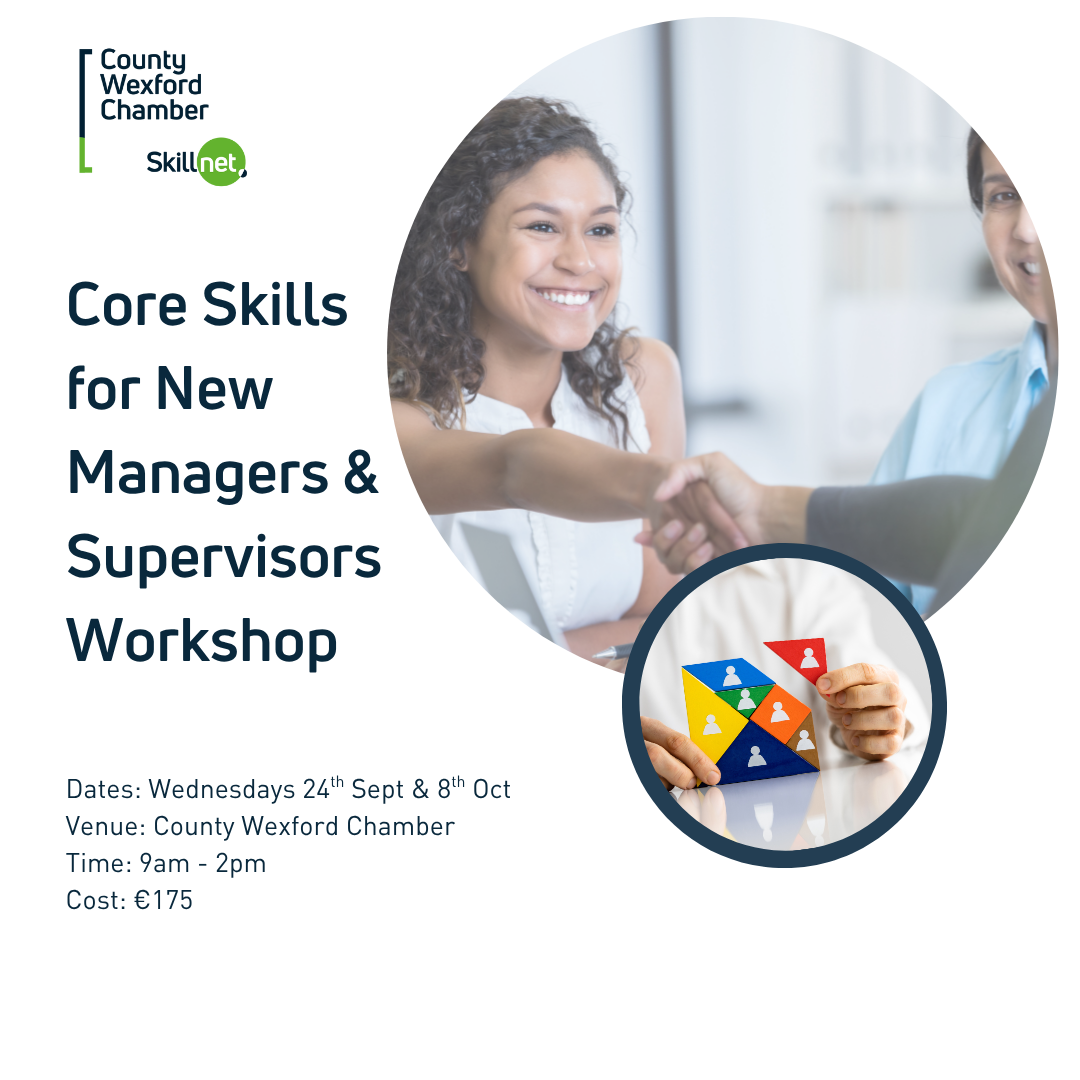 Core Skills for New Managers and Supervisors Workshop – 24th September and 8th October
