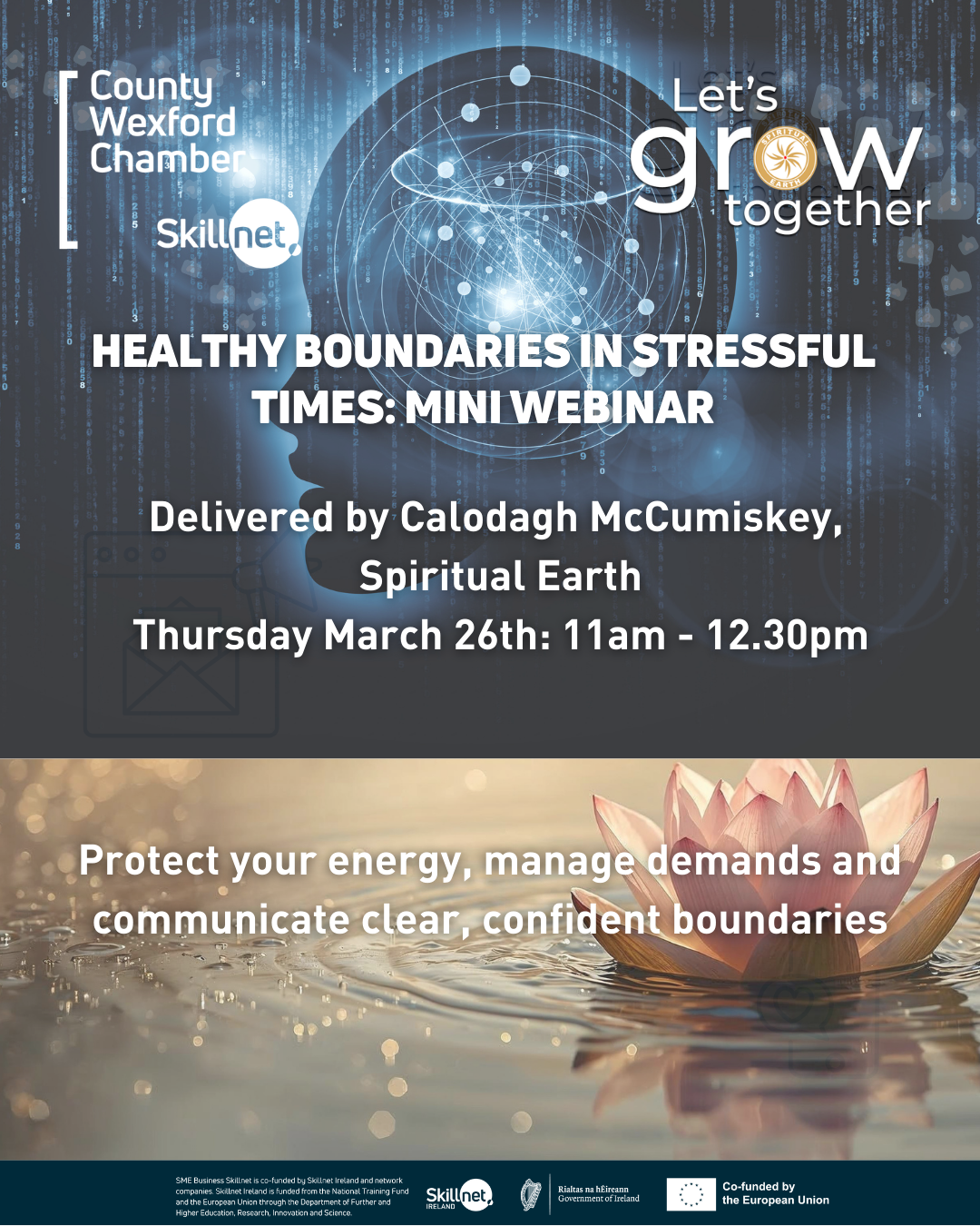 Healthy Boundaries in Stressful Times – Mini Webinar – Thursday March 26th: 11am -12.30pm