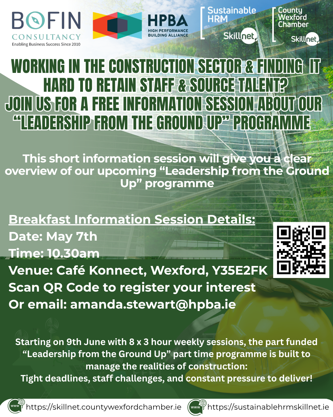 Breakfast Briefing! Leadership in Construction Programme – Launch & FREE Information Session: 7th May @ 10.30am